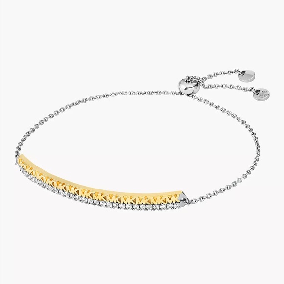 Michael Kors Two-Tone  Monogram Bar Slider Bracelet - Picture 1 of 7